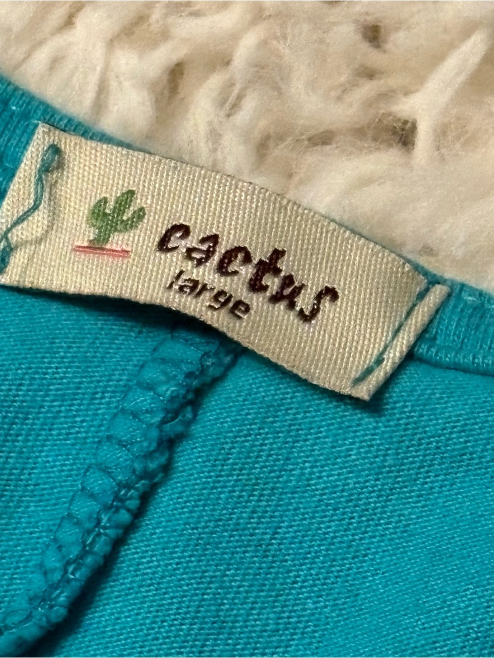Cactus Turquoise Fish-Print Cotton Short Sleeve Pocketed Shift Dress nautical - Picture 5 of 6